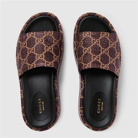 gucci brown sandal|gucci rubber sandals sale.